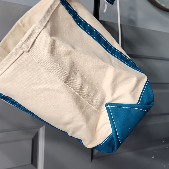 L.L. Bean Teal Blue Green Custom Monogrammed Brooke Boat & Tote Canvas Bag - Picture 9 of 13